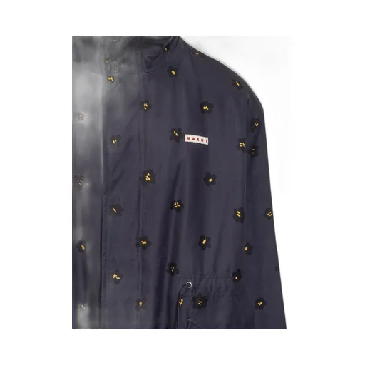 Marni Draft Flower Hooded Parka Coat