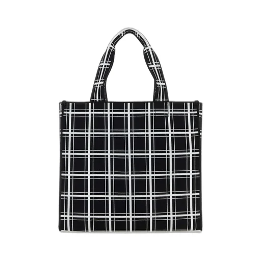 Marni Logo Patch Checked Tote Bag