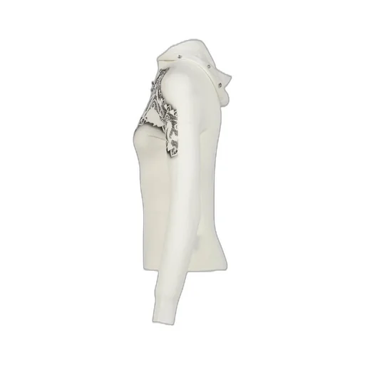Feline Airbrush Knit Hood / Wht
