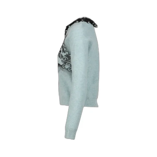 Feline Airbrush Cardigan / Blu