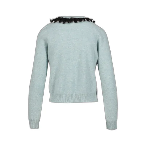 Feline Airbrush Cardigan / Blu
