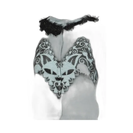 Feline Airbrush Cardigan / Blu