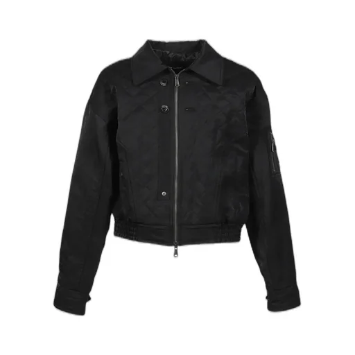 Matty Quilted Bomber Jacket / Blk