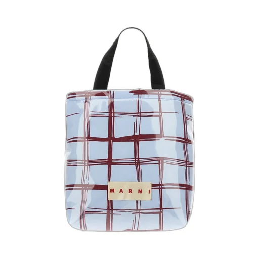 Marni Checked Logo Patch Tote Bag