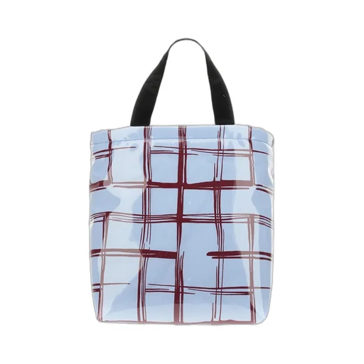 Marni Checked Logo Patch Tote Bag