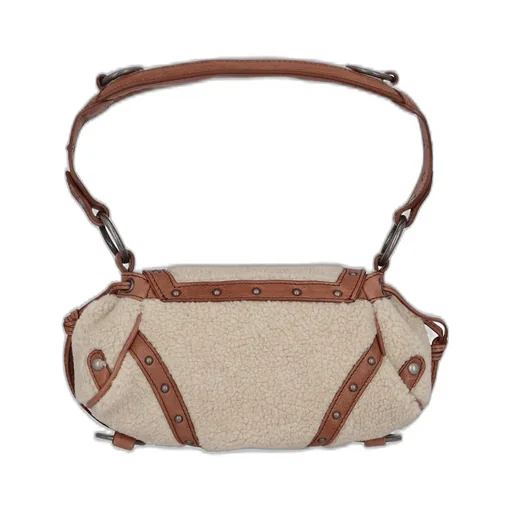 Mini Claudia Fur Bag / Wht