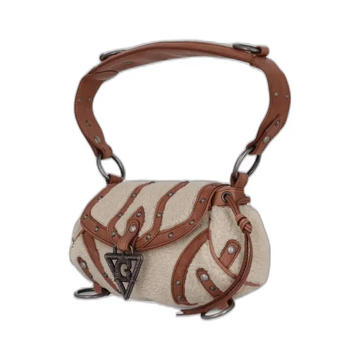 Mini Claudia Fur Bag / Wht