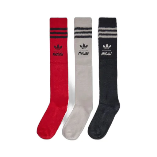Av Fuzzy Socks / Offwht Blk Betterscarlet