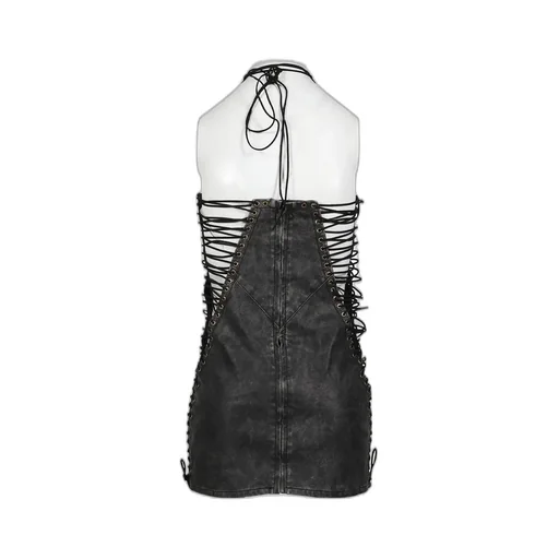 Black Odile Dress / Black Denim