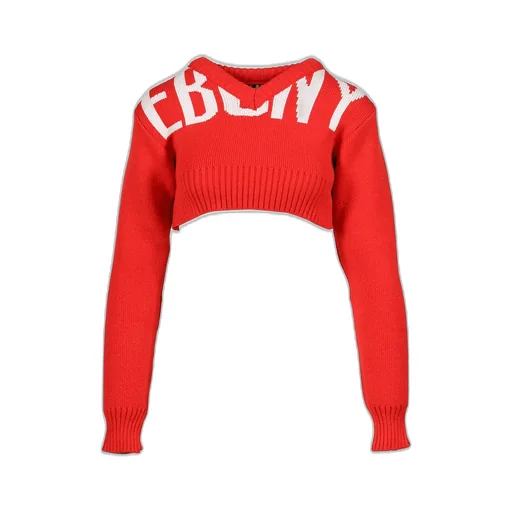 Ebony Cropped Jumper / Red