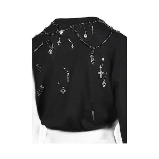 Tight Waist Crewneck Sweater / Blk