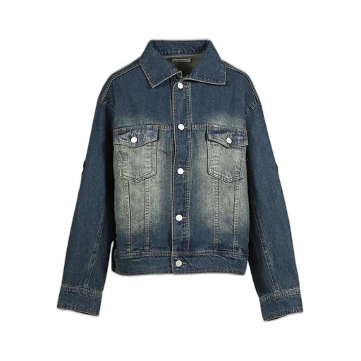 Denim Lace Jacket / Blu
