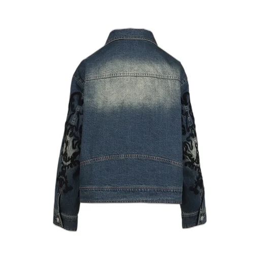 Denim Lace Jacket / Blu