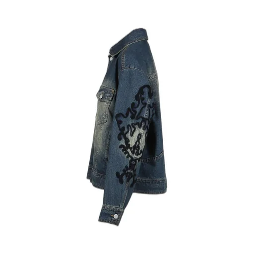 Denim Lace Jacket / Blu