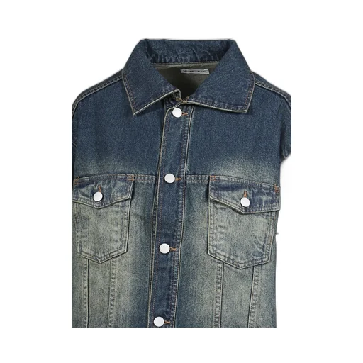 Denim Lace Jacket / Blu