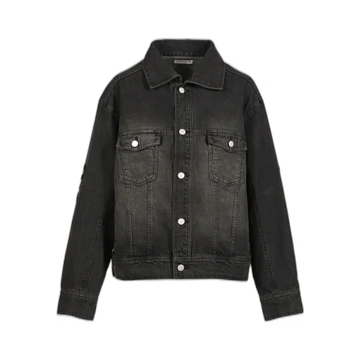 Denim Lace Jacket / Black