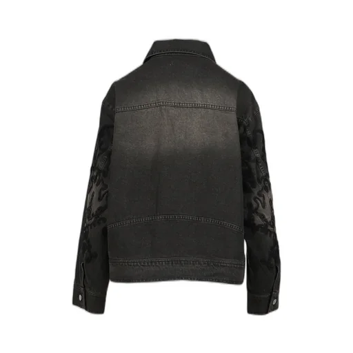 Denim Lace Jacket / Black