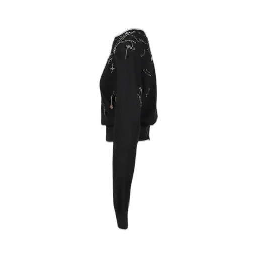 Tight Waist Crewneck Sweater / Blk