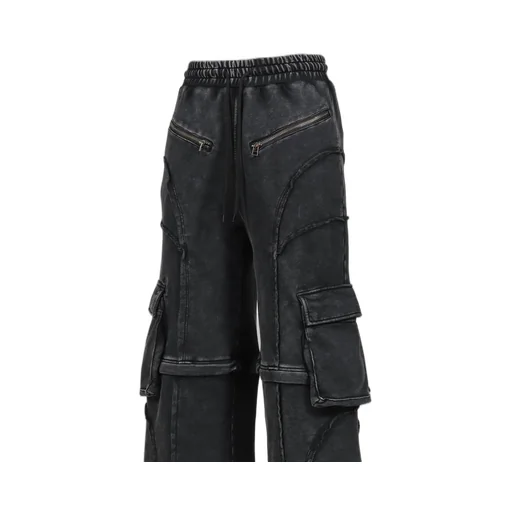 Split Sweat Pants / Black