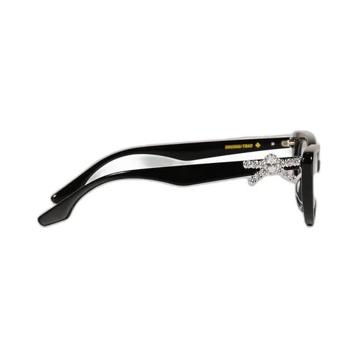 Gemstone Bowknot Glasses Side Bow / Blk