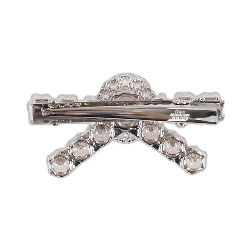 Gemstone Pave Bow Hair Pin/Sil