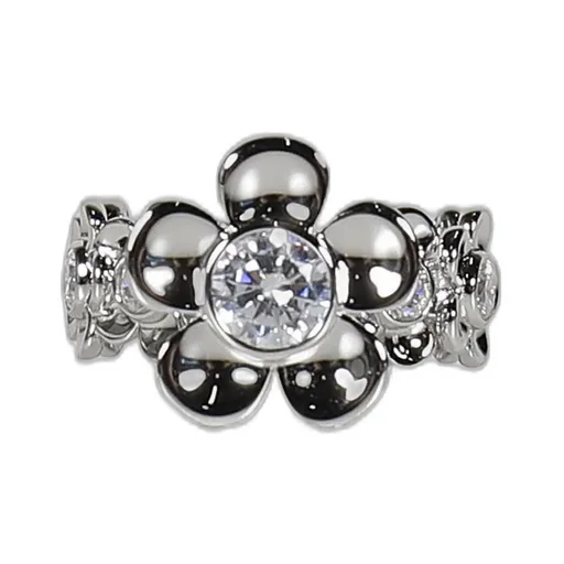Spin Flower Garden Ring / Sil