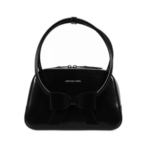 Bow Ring Handle Bag / Black