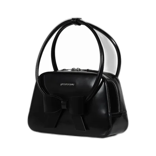 Bow Ring Handle Bag / Black