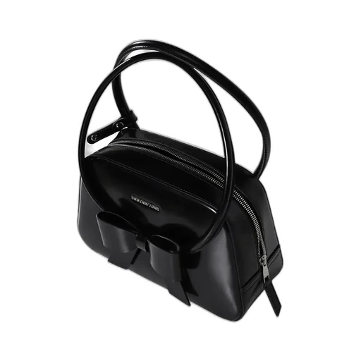 Bow Ring Handle Bag / Black
