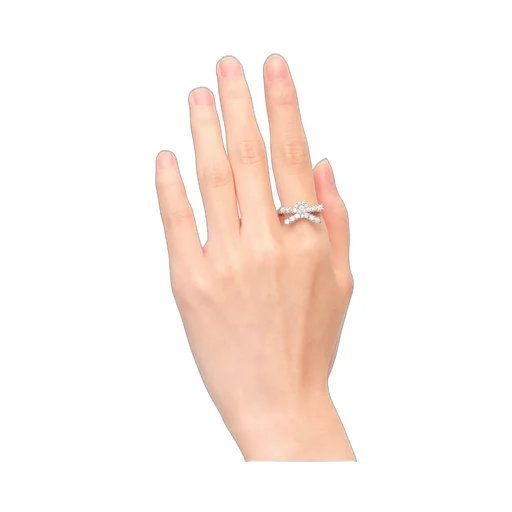 Gemstone Pave Bow Ring / Sil