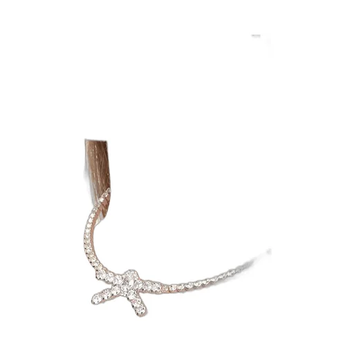 Gemstone Pave Bow Chocker / Sil