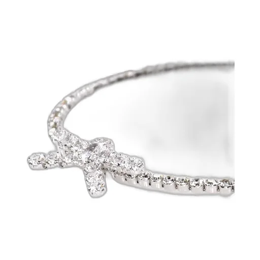 Gemstone Pave Bow Chocker / Sil