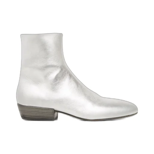 MarsÈLl Metaliic Zipped Ankle Boots