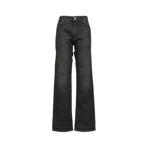 Denim Trouser With Cut Out On The Back And Workwear Details