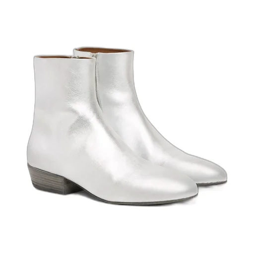 MarsÈLl Metaliic Zipped Ankle Boots