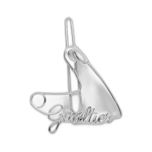 Gaultier Heart Safety Pin Hair Clip