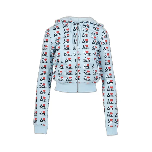 I Heart Me Blue Shrunk Baby Hoodie / Blu