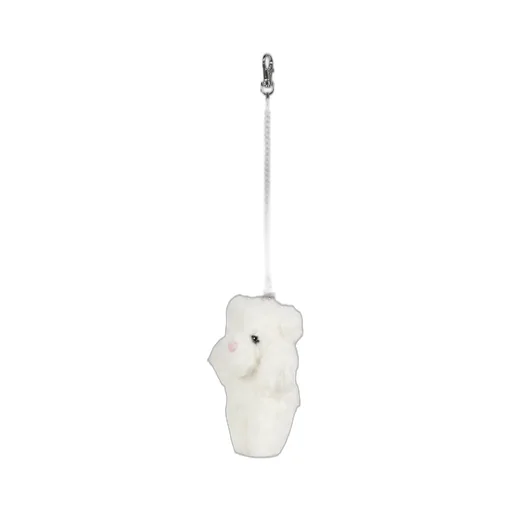 Teddy Bear Keychain ​​Woven / Wht