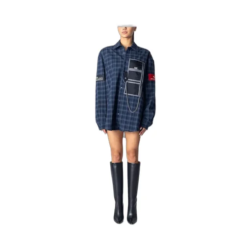 Martine Rose Checked Long-Sleeved Shirt