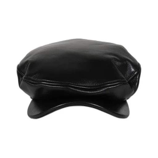 Newsboy Cap Leather / Black