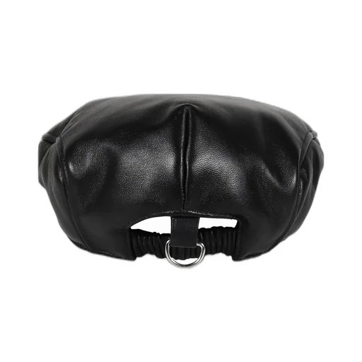 Newsboy Cap Leather / Black