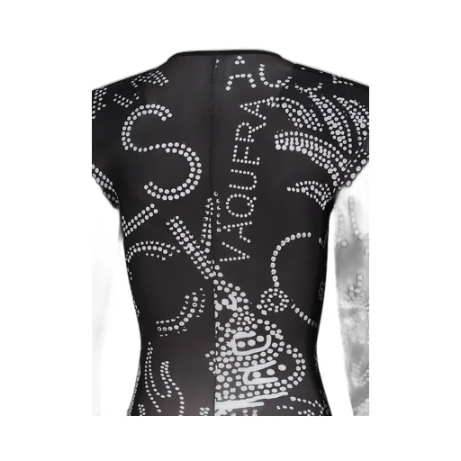 Printed Shoulder Pad Leotard / Blk