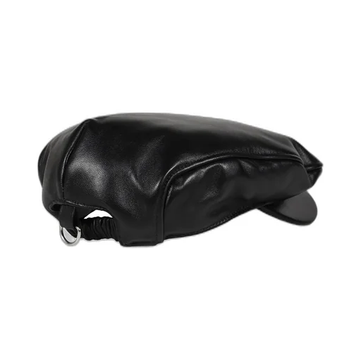 Newsboy Cap Leather / Black