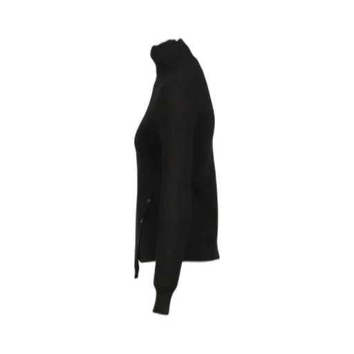 Oblique Butonned Sweater / Blk