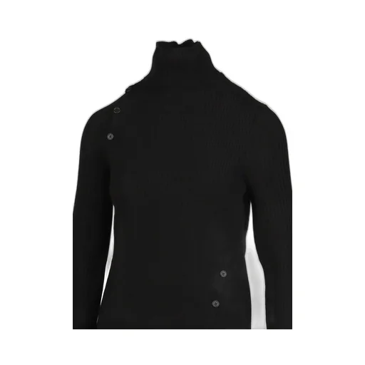 Oblique Butonned Sweater / Blk