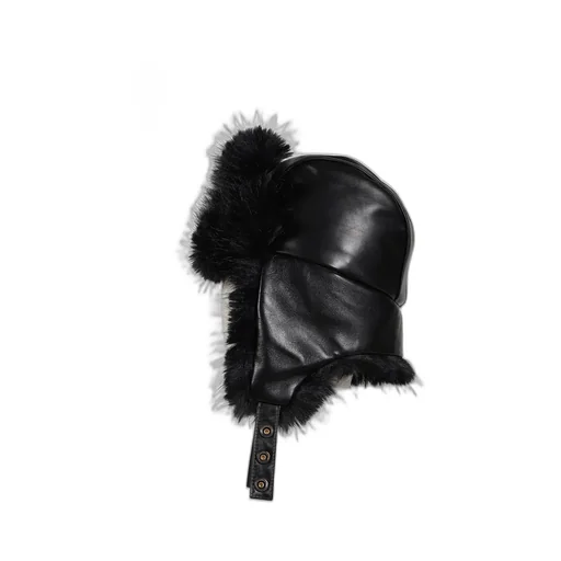 Trapper Hat Leather / Black