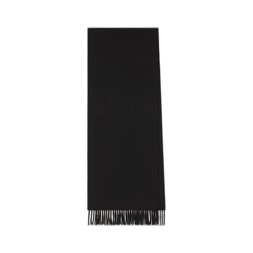 Embroidered Fringed Scarf / Blk
