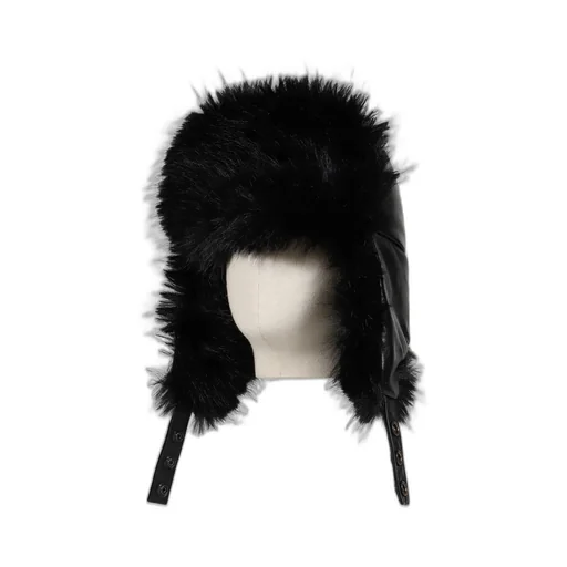 Trapper Hat Leather / Black
