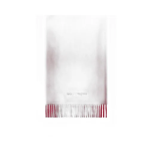 Embroidered Fringed Scarf/Red