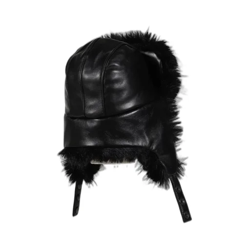 Trapper Hat Leather / Black